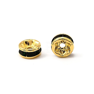 Brass Grade A Rhinestone Spacer Beads RSB036NF-12G-1