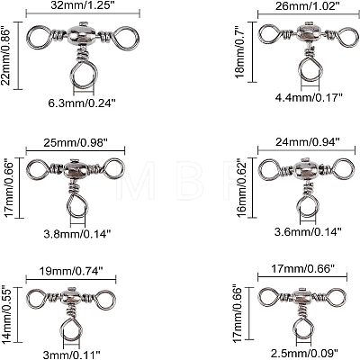 3 Way Cross-Line Barrel Fishing Swivels FIND-FH0001-01P-1