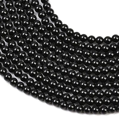 Natural Black Spinel Round Bead Strands X-G-A130-2mm-32A-1