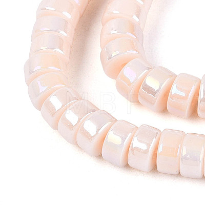 AB Color Plated Opaque Glass Beads Strands GLAA-T026-3x6mm-P11-1