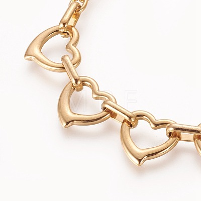 304 Stainless Steel Link Bracelets & Stud Earrings & Pendant Necklaces Sets SJEW-E335-04-1