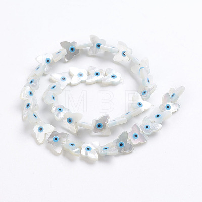 Natural White Shell Mother of Pearl Shell Beads SSHEL-L017-009-1