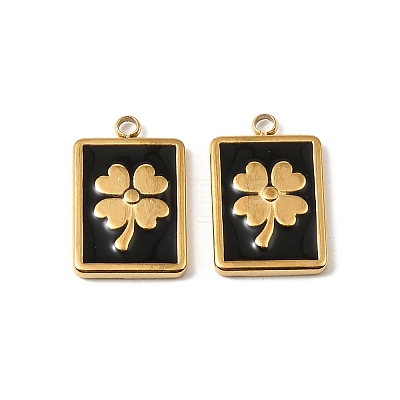 Saint Patrick's Day 304 Stainless Steel Enamel Pendants STAS-I371-15G-03-1