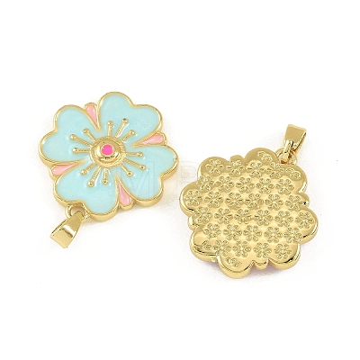 Brass Enamel Pendants KK-I477-06G-1