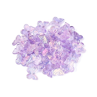 Electroplate Transparent Glass Beads EGLA-N057-03E-1