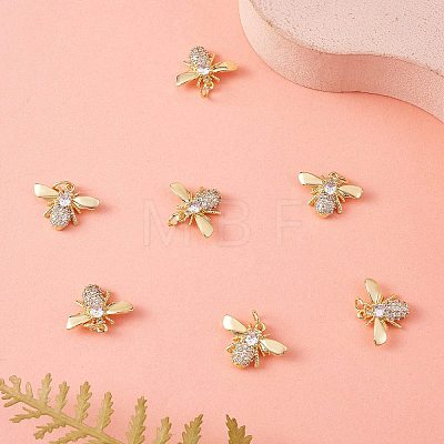 10Pcs Rack Plating Brass Micro Pave Cubic Zirconia Pendants ZIRC-SZ0004-24-1