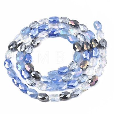 Electroplate Glass Beads Strands EGLA-S194-17C-1