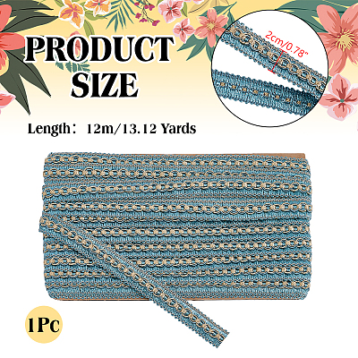 Polyester Centipede Braided Wavy Ribbon OCOR-WH0070-319A-1