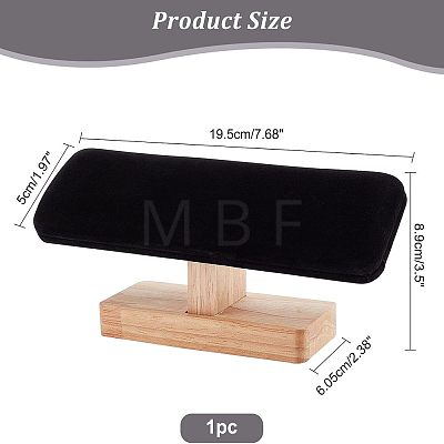 Bamboo Velet T-Bar Bracelet Display Stands BDIS-WH0002-08-1