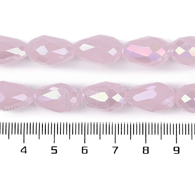 Opaque Solid Color Electroplate Glass Beads Strands LS-EGLA-N013-J8mm-B01-1