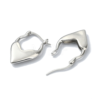 Rack Plating Brass Teardrop Hoop Earrings for Women EJEW-Q780-05P-1