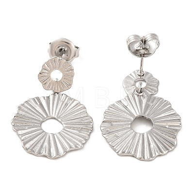 Non-Tarnish 304 Stainless Steel Stud Dangle Earrings EJEW-G395-40P-1