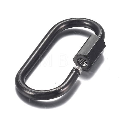 304 Stainless Steel Screw Carabiner Lock Charms STAS-H107-04A-B-1