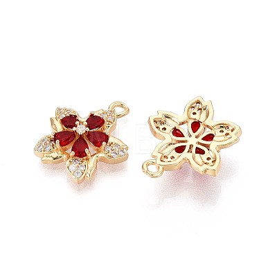Brass Micro Pave Cubic Zirconia Pendants KK-T078-30G-1