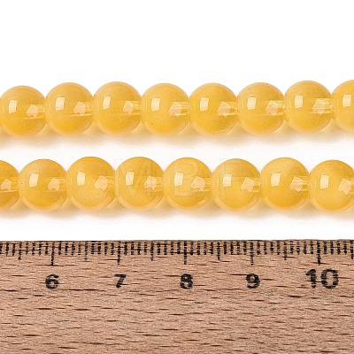 Transparent Glass Imitation Cat Eye Beads Strands GLAA-Q110-01B-16-1