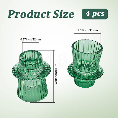 Glass Candle Holders AJEW-WH20020-185B-1