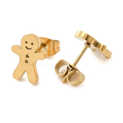 304 Stainless Steel Stud Earrings EJEW-I311-04A-G-1