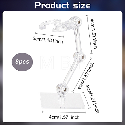 Plastic Model Assembled Action Figure Display Holders ODIS-WH0038-95C-1