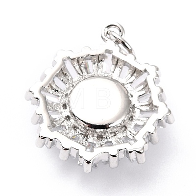 Brass Micro Pave Cubic Zirconia Pendants ZIRC-O044-21A-P-1