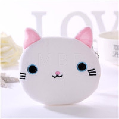 Cute Cat Velvet Zipper Wallets with Tag Chain ANIM-PW0002-26A-1