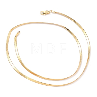 Brass Herringbone Chain Necklaces NJEW-B079-05A-1