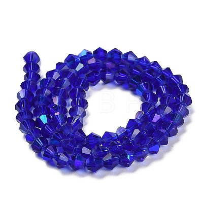 Transparent Electroplate Glass Beads Strands EGLA-A039-T2mm-L06-1