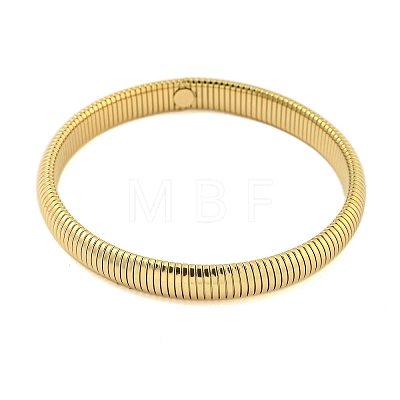 Ion Plating(IP) 304 Stainless Steel Spring Bangles for Women Men BJEW-U003-02E-G-1