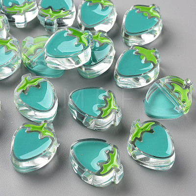 Transparent Enamel Acrylic Beads TACR-S155-003G-1