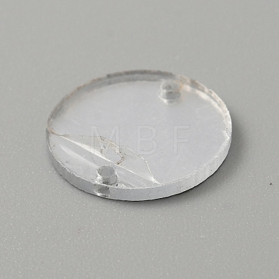 Flat Round Acrylic Mirror Sew on Rhinestone FIND-WH0155-028B-1