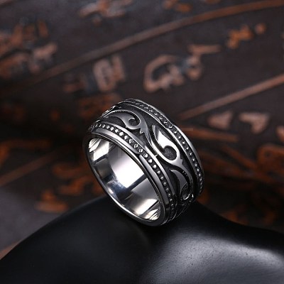 Men's Stainless Steel Finger Rings RJEW-BB29955-10-1
