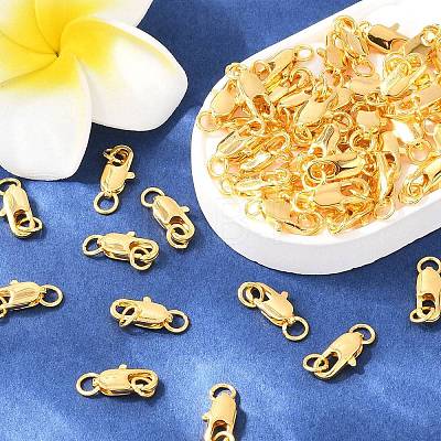 Brass Lobster Claw Clasps KK-KK801-G-1