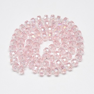 Electroplate Glass Beads Strands EGLA-Q083-8mm-A06-1