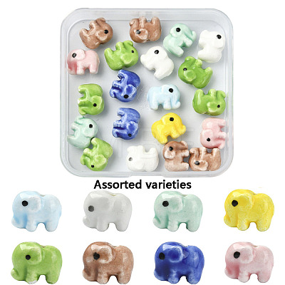 20Pcs Handmade Porcelain Ceramic Beads PORC-YW0001-81-1