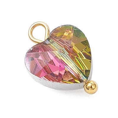 Transparent Glass Charms PALLOY-JF04198-01-1