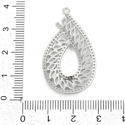 Brass Micro Pave Cubic Zirconia with Glass Pendants KK-Q026-18P-1