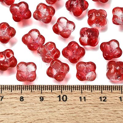 Electroplate Transparent Glass Beads GLAA-A045-03L-1