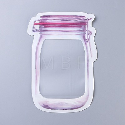 Reusable Mason Jar Shape Zipper Sealed Bags OPP-Z001-02-B-1