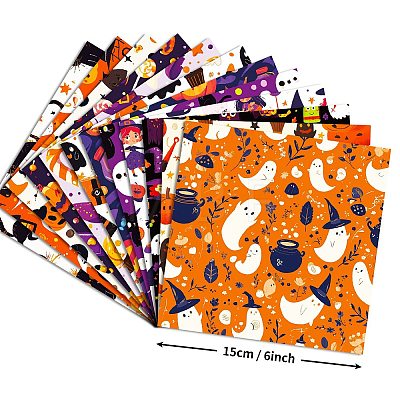 12Pcs Halloween Theme Scrapbooking Paper Pads PW-WG2CEC2-01-1