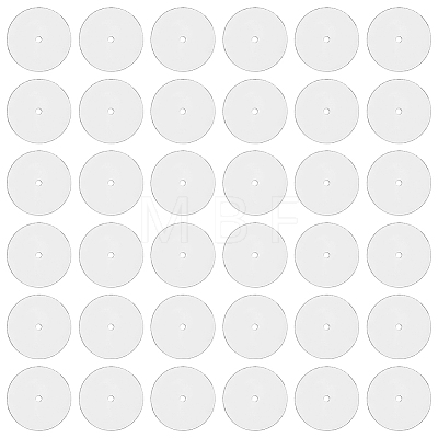 SUPERFINDINGS 200Pcs Plastic Disc Pads to Stabilize Earrings KY-FH0001-31-1