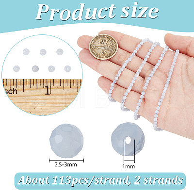 2 Strands Natural Blue Lace Agate Beads Strands G-NB0005-65-1