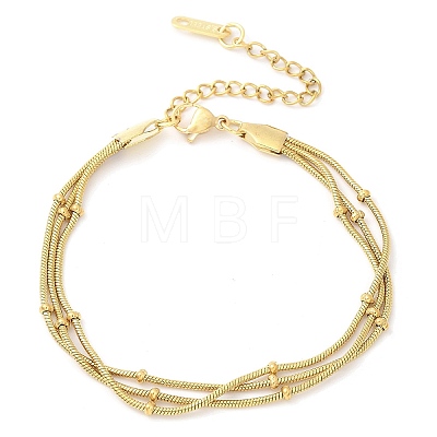 304 Stainless Steel Snake Chain Bracelets for Women BJEW-U019-04G-04-1