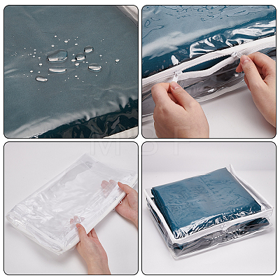 Transparent PVC Zipper Storage Bag ABAG-WH0048-62A-1