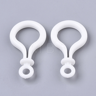 Opaque Solid Color Bulb Shaped Plastic Push Gate Snap Keychain Clasp Findings KY-T021-01L-1