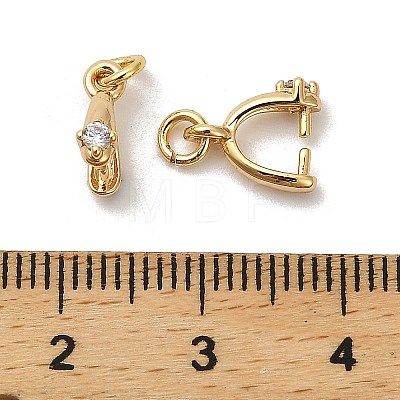 Brass Micro Pave Cubic Zirconia Cup Pearl Peg Bails Pin Pendants KK-S397-06C-1