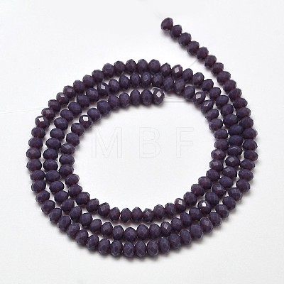 Faceted Rondelle Glass Beads Strands X-EGLA-J134-3x2mm-A04-1