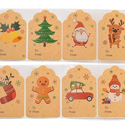 Christmas Theme Cartoon Paper Stickers STIC-P013-07A-1