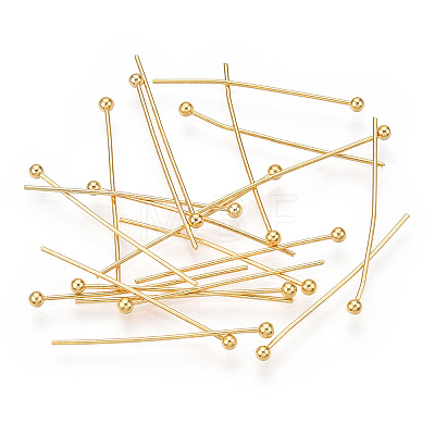 Brass Ball Head Pins X-KK-G331-10-0.6x25-1