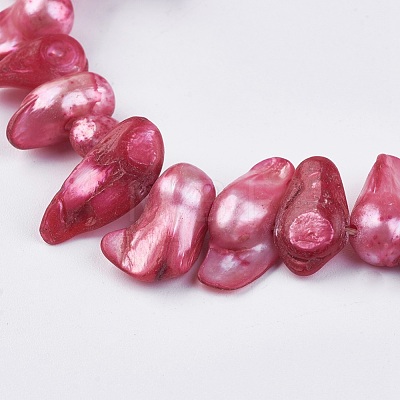 Natural Baroque Pearl Keshi Pearl Beads Strands BSHE-P026-32-1