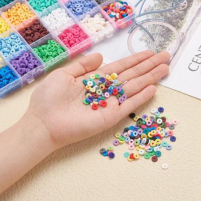 4224Pcs 24 Colors Handmade Polymer Clay Beads CLAY-YW0001-16-1