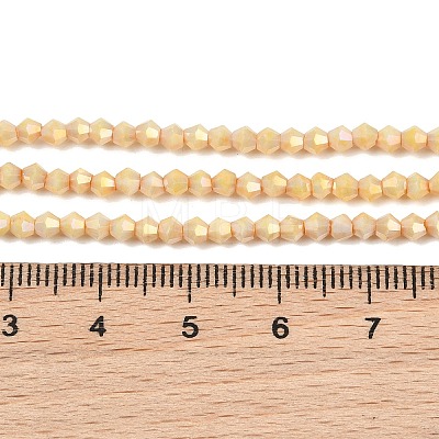 Electroplate Bicone Glass Beads Strands GL-T021-2.5x3mm-16-15-1